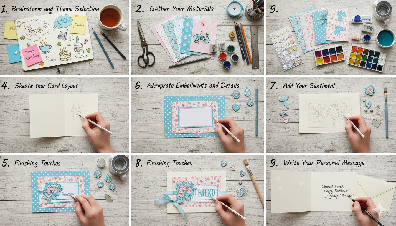 Handmade card design process